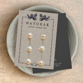 Rustic Kraft Pine Cones die juwelen vertonen Visitekaartje