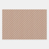 Rustic Kraft Pine Cones, Snowflakes en Stripes Inpakpapier Vel (Voorkant 3)