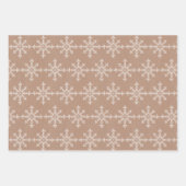 Rustic Kraft Pine Cones, Snowflakes en Stripes Inpakpapier Vel (Voorkant 2)