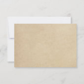 Rustic Kraft Pine Trees Winter Wedding RSVP Kaartje (Achterkant)