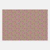 Rustic Kraft Pink Nordic Tuque Pet Sokken Inpakpapier Vel (Voorkant 3)