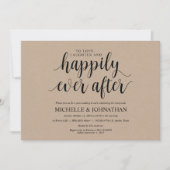 Rustic Kraft Post Wedding Brunch Invitation Kaart (Voorkant)