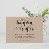 Rustic Kraft Post Wedding Brunch Invitation Kaart (Staand voorkant)