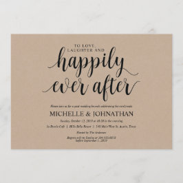 Rustic Kraft Post Wedding Brunch Invitation Kaart