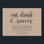Rustic Kraft Post Wedding Brunch Invitation Kaart<br><div class="desc">Een brunch feest plannen met de newlyweds de dag na de bruiloft? Nodig gasten met dit rustige kalligrafie ontwerp uit met de titel Post Wedding Brunch Uitnodiging Kaart. Voeg je brunchgegevens toe in het overeenkomende zwarte lettertype/lettertype. #TeeshaDerrick</div>
