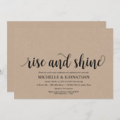 Rustic Kraft Post Wedding Brunch Uitnodigingskaart Kaart (Voorkant / Achterkant)
