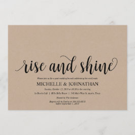 Rustic Kraft Post Wedding Brunch Uitnodigingskaart Kaart