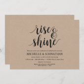 Rustic Kraft Post Wedding Brunch Uitnodigingskaart Kaart (Voorkant / Achterkant)