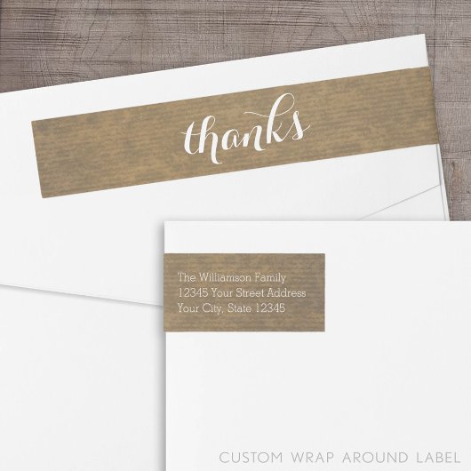 Rustic Kraft Print - Bedankt Thanksgiving familie