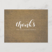 Rustic Kraft Print - Bedankt Thanksgiving familie Briefkaart (Voorkant)
