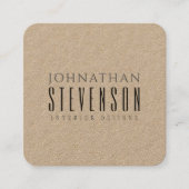 Rustic Kraft Professional Black Vierkante Visitekaartje (Voorkant)