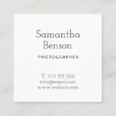 Rustic Kraft Professional Vierkante Visitekaartje (Achterkant)