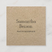 Rustic Kraft Professional Vierkante Visitekaartje (Voorkant)