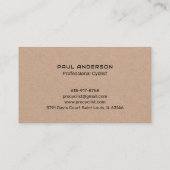 Rustic Kraft Professioneel Wielrenner Gepersonalis Visitekaartje (Achterkant)