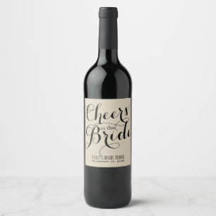 Rustic Kraft PROOST OP DE BRUID Bridal Wijn Etiket