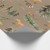 Rustic Kraft Red Fox in het bos Cadeaupapier (Hoek)