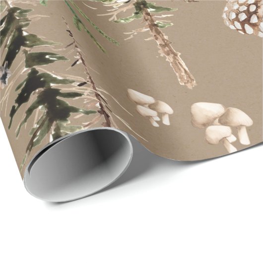 Rustic Kraft Red Fox in het bos Cadeaupapier (Rol Hoek)