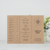 Rustic Kraft Restaurant Afhaalmenu Ontwerp (Staand voorkant)