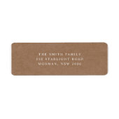Rustic Kraft Return Address Label (Voorkant)