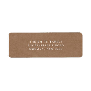 Rustic Kraft Return Address Label
