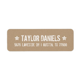 Rustic Kraft Return Address Labels
