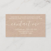 Rustic Kraft Roos Lace Handmade Soap Visitekaartje (Achterkant)