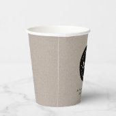 Rustic Kraft Round Circle Custom Company Logo Papieren Bekers (Rechts)