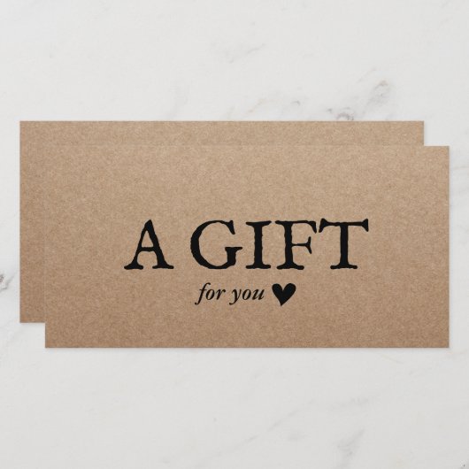 Rustic Kraft Salon & Spa Cadeaubonnen (Voorkant / Achterkant)