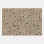 Rustic Kraft Scandinavian Hanging String Ornaments Inpakpapier Vel (Voorkant 3)