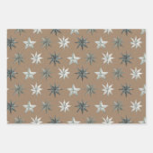 Rustic Kraft Scandinavian Metal Stars Mix Inpakpapier Vel (Voorkant)