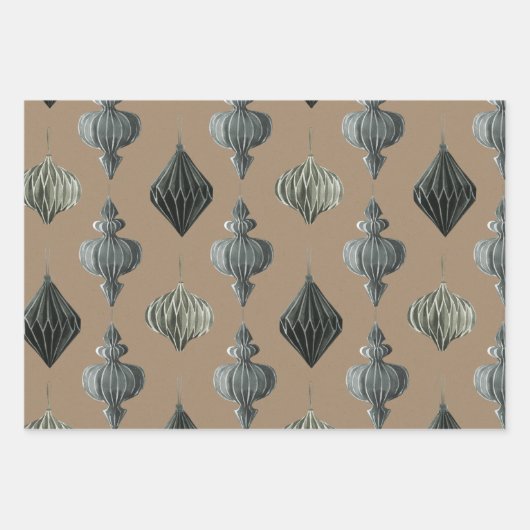 Rustic Kraft Scandinavische papieren siervoorwerp Inpakpapier Vel (Voorkant)