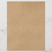 Rustic Kraft Schedule Wedding Itinerary Tijdlijn (Achterkant)