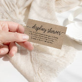 Rustic Kraft Script Display Shower Insert Kaart