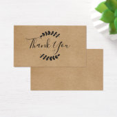 Rustic Kraft Script - Hartelijk dank Visitekaartje (Bureau)