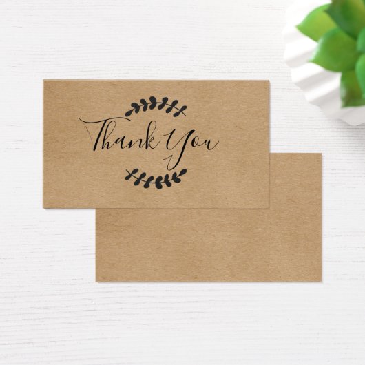 Rustic Kraft Script - Hartelijk dank Visitekaartje (Bureau)