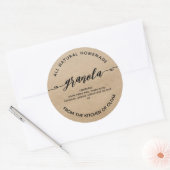 Rustic kraft Script Homemade Granola Label (Envelop)