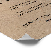 Rustic Kraft Script raden hoeveel gameweergave Poster (Hoek)