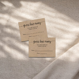 Rustic Kraft Script raden hoeveel Kaart het spel h