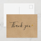 Rustic Kraft Script Zakelijke Dank Je Wel Briefkaart (Voorkant / Achterkant)