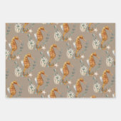 Rustic Kraft Seahorse under the Zee Inpakpapier Vel (Voorkant)