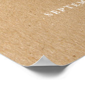 Rustic Kraft Signature Script Trouw Welkom Bord Poster (Hoek)