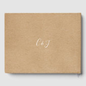 Rustic Kraft Signature Script Wedding Gastenboek (Achterkant)