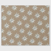 Rustic Kraft Silver  Star Cadeaupapier (Vlak)