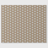 Rustic Kraft Silver Stars Cadeaupapier (Vlak)