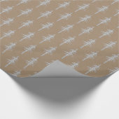 Rustic Kraft Silver Woodland Pine Tree Wrap Cadeaupapier (Hoek)