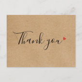 Rustic Kraft Simple Script Business Hartelijk dank Briefkaart (Voorkant)