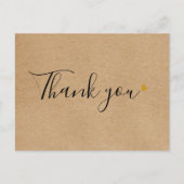 Rustic Kraft Simple Script Business Hartelijk dank Briefkaart (Voorkant)