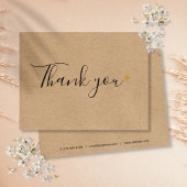 Rustic Kraft Simple Script Business Hartelijk dank Briefkaart