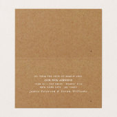 Rustic Kraft Simple Script Change of Address Card Visitekaartje (Binnenkant ongevouwen)