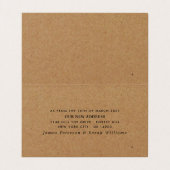 Rustic Kraft Simple Script Change of Address Card Visitekaartje (Binnenkant ongevouwen)